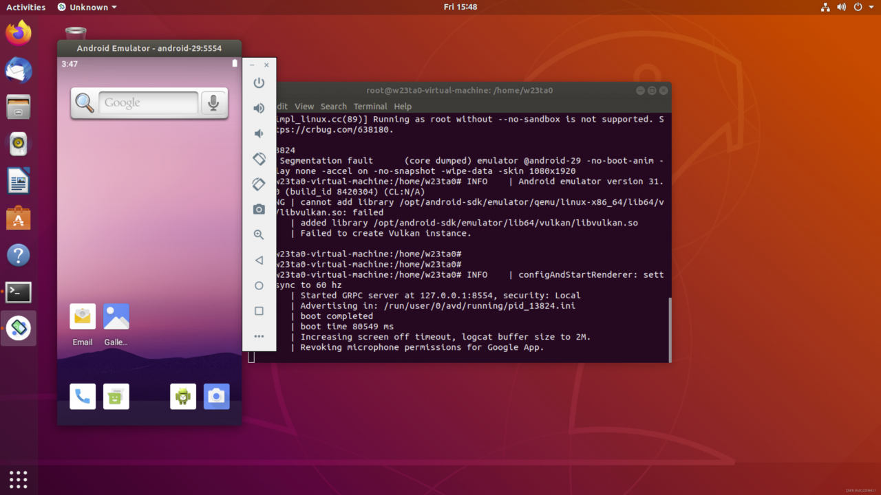 Ubuntu下全命令行部署Android模拟器